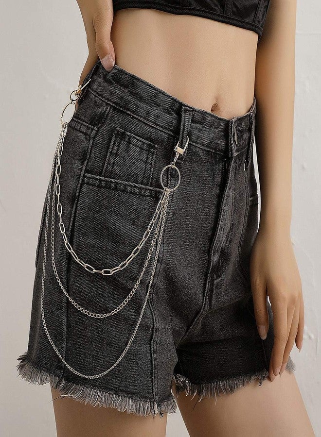 Plzoslly 2 Pieces Belt Chains Jeans Chains for Men Women, Stainless Steel Wallet Chain Hip Hop Pants Chain Pocket Chain for Wallet, Jeans Pants, Belt, Handbag - Image 5